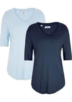 Lot De 2 T-shirts En Viscose 19 Lot De 2 T-shirts En Viscose -Venus Mode Winkel 23022906 9lgratVN