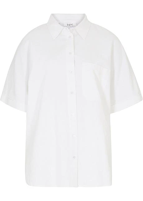 Chemisier Mi-manches Oversize Avec Lin 3 Chemisier Mi-manches Oversize Avec Lin