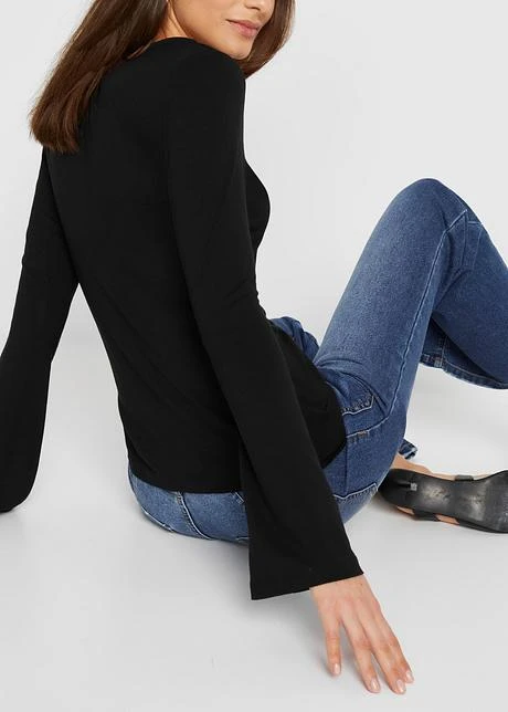 T-shirt Manches Longues Avec Décolleté Cœur 8 T-shirt Manches Longues Avec Décolleté Cœur - Afbeelding 6