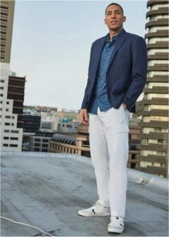 Pantalon Cargo En Lin Majoritaire Regular Fit, Straight -Venus Mode Winkel 23029432 YkbhN9Tv