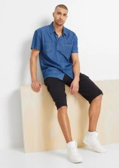 Rainbow Chemise En Jean à Manches Courtes, Loose Fit -Venus Mode Winkel 23030717 Pp1GOJOV