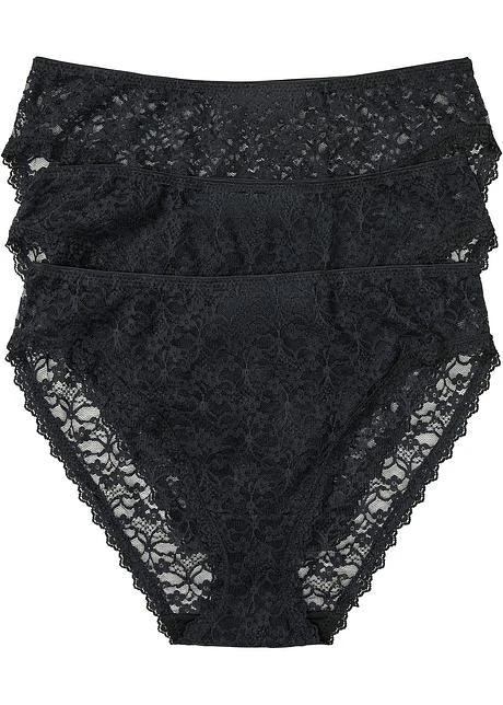 Lot De 3 Maxi Slips échancrés En Dentelle Recyclée 3 Lot De 3 Maxi Slips échancrés En Dentelle Recyclée