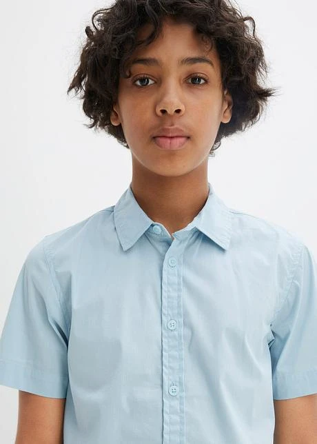 Chemise Manches Courtes Extensible Garçon, Slim 7 Chemise Manches Courtes Extensible Garçon, Slim - Afbeelding 5