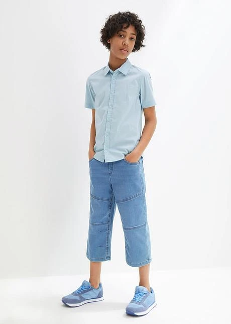 Chemise Manches Courtes Extensible Garçon, Slim 6 Chemise Manches Courtes Extensible Garçon, Slim - Afbeelding 4