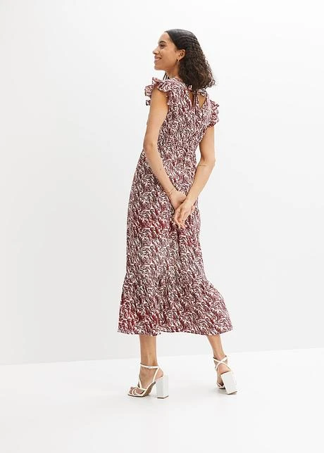 Robe Midi à Manches Papillon 5 Robe Midi à Manches Papillon - Afbeelding 3