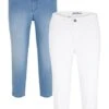 Lot De 2 Jeans Slim, Taille Moyenne, Longueur Genou -Venus Mode Winkel 23045241 XVZsiO1u