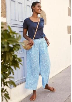 Pantalon Large Froissé, Longueur Cheville Avec Taille Confortable -Venus Mode Winkel 23046123 muwmGeN8