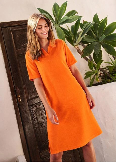 Robe En Tissu éponge Avec Col Polo 9 Robe En Tissu éponge Avec Col Polo - Afbeelding 7
