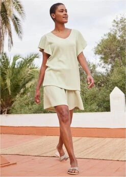 Short En Jersey Gaufré Avec Taille Confortable -Venus Mode Winkel 23047807 BfNwNQwO