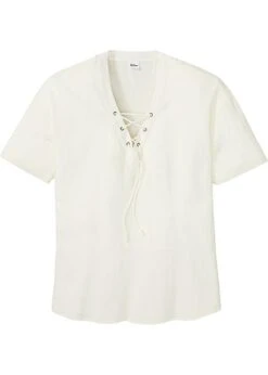 Chemise Manches Courtes Ample Avec Laçage -Venus Mode Winkel 23048585 HsqxaPlj