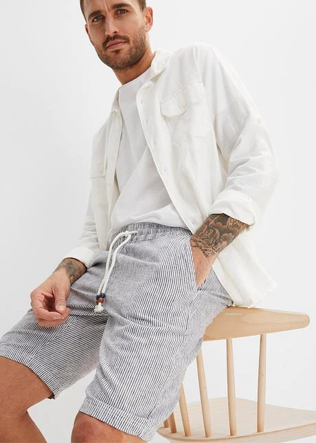 Bermuda En Lin Mélangé, Regular Fit 8 Bermuda En Lin Mélangé, Regular Fit - Afbeelding 6