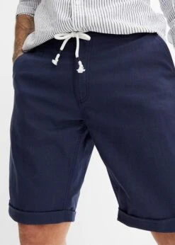 Bermuda En Lin Majoritaire Avec Cordon, Regular Fit -Venus Mode Winkel 23052051 8yde9Rx5