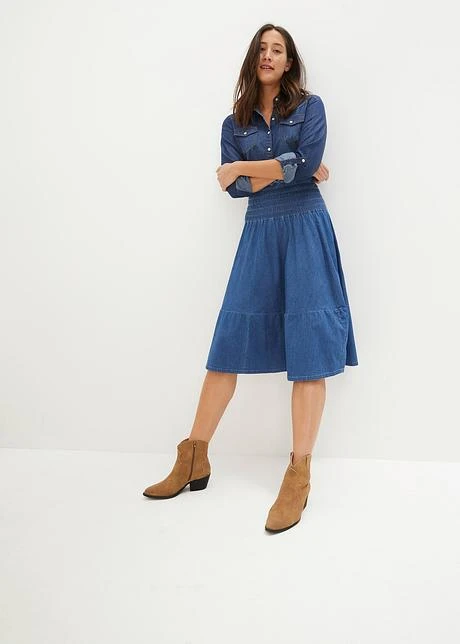 Jupe En Jean Avec Taille élastiquée 6 Jupe En Jean Avec Taille élastiquée - Afbeelding 4