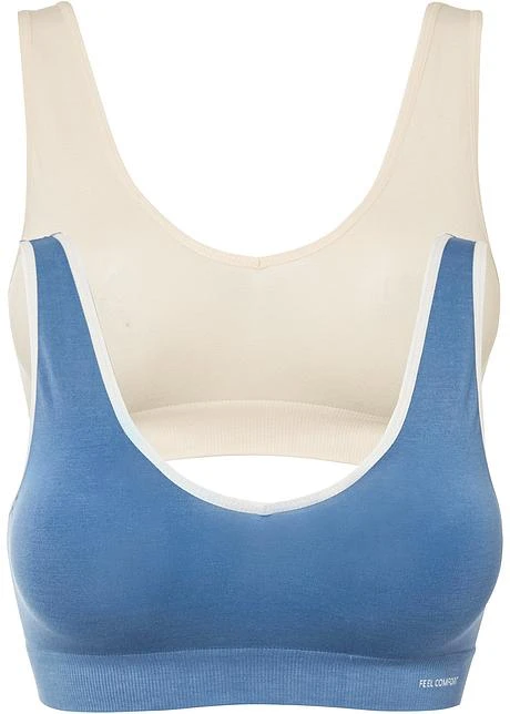 Lot De 2 Brassières Sans Coutures Feel Comfort Avec Fibres De Bambou 3 Lot De 2 Brassières Sans Coutures Feel Comfort Avec Fibres De Bambou