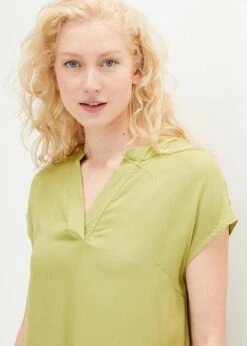 Robe-tunique Longueur Genou Avec Volant Et Col Henley -Venus Mode Winkel 23062081 0bqRS1Vj