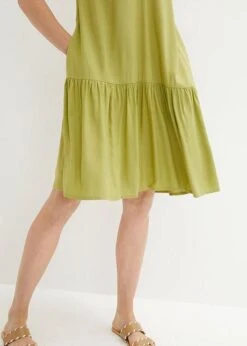 Robe-tunique Longueur Genou Avec Volant Et Col Henley -Venus Mode Winkel 23062083 wXrOUB6d