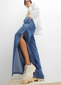 Rainbow Jean Large Avec Fente En Lyocell -Venus Mode Winkel 23064206 Miah9jYz