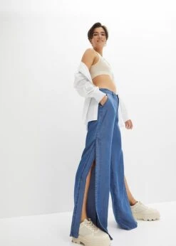 Rainbow Jean Large Avec Fente En Lyocell -Venus Mode Winkel 23064209 guJLEMQx