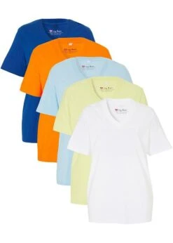 Lot De 5 T-shirts Longs Amples Col En V, Manches Courtes -Venus Mode Winkel 23064967 uw6MwkAS