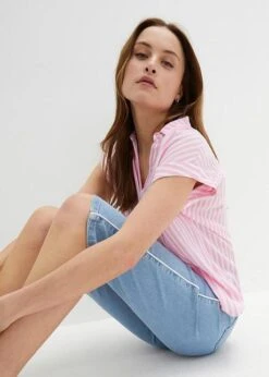 Bermuda Slim En Jean, Taille Haute, Longueur Genou -Venus Mode Winkel 23066286 P7zW9kE6