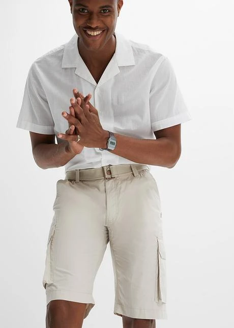 Bermuda Cargo Avec Ceinture, Regular Fit 8 Bermuda Cargo Avec Ceinture, Regular Fit - Afbeelding 6