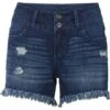 Rainbow Short En Jean Avec Base Effilochée -Venus Mode Winkel 23069151 coUXEQnR