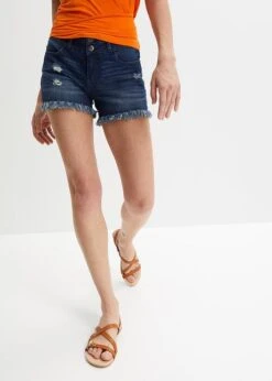 Rainbow Short En Jean Avec Base Effilochée -Venus Mode Winkel 23069152 W0AFWkrI