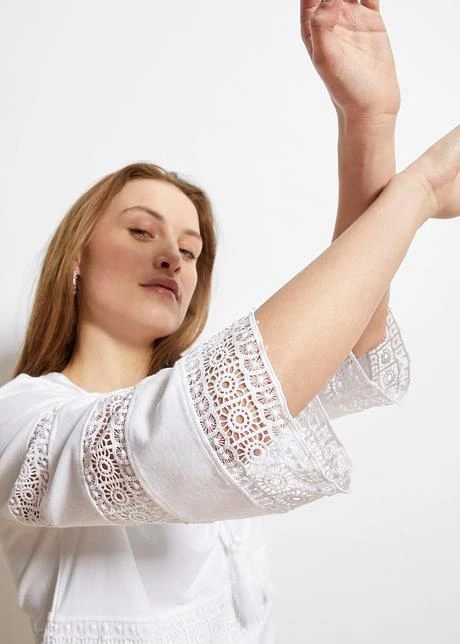 Rainbow Robe En Jersey à Broderie Ajourée 7 Rainbow Robe En Jersey à Broderie Ajourée - Afbeelding 5