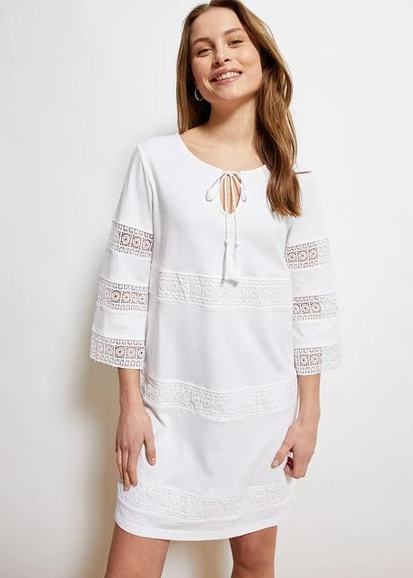 Rainbow Robe En Jersey à Broderie Ajourée 4 Rainbow Robe En Jersey à Broderie Ajourée - Afbeelding 2