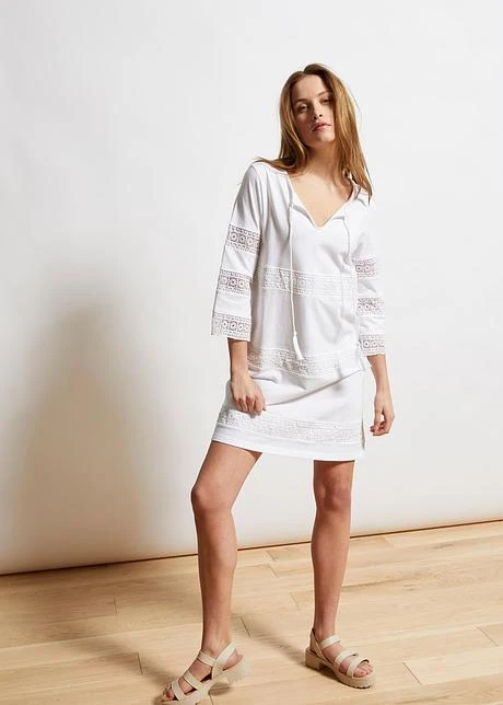 Rainbow Robe En Jersey à Broderie Ajourée 6 Rainbow Robe En Jersey à Broderie Ajourée - Afbeelding 4