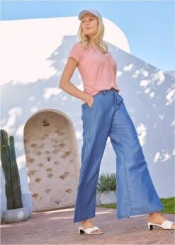 Rainbow Jean Large Avec Fente En Lyocell -Venus Mode Winkel 23074086 9LHSQW19