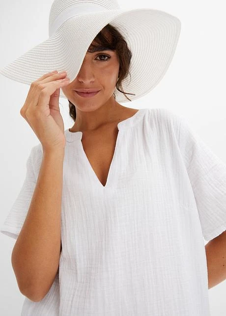 Tunique Longue En Mousseline, Manches Courtes 8 Tunique Longue En Mousseline, Manches Courtes - Afbeelding 6