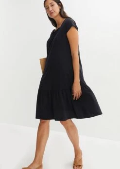 Robe En Jersey Coton Avec Détail Décolleté Et Manches Papillon, Longueur Genou -Venus Mode Winkel 23078051 tE8zYuPI