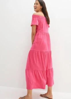 Robe Longue En Jersey Coton Avec Volants Et Encolure Carmen 10 Robe Longue En Jersey Coton Avec Volants Et Encolure Carmen -Venus Mode Winkel 23078313 IUMZmBdi