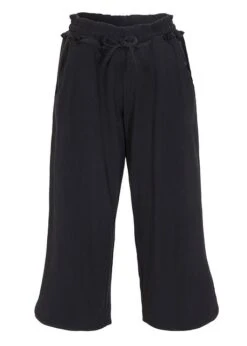 Jupe-culotte Large En Jersey De Coton, Longueur 3/4 Avec Ceinture Confort