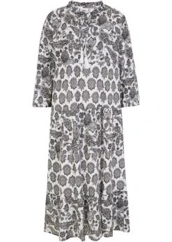 Robe Longue Froissée En Coton Avec Poches -Venus Mode Winkel 23079296 x7ZQJknn