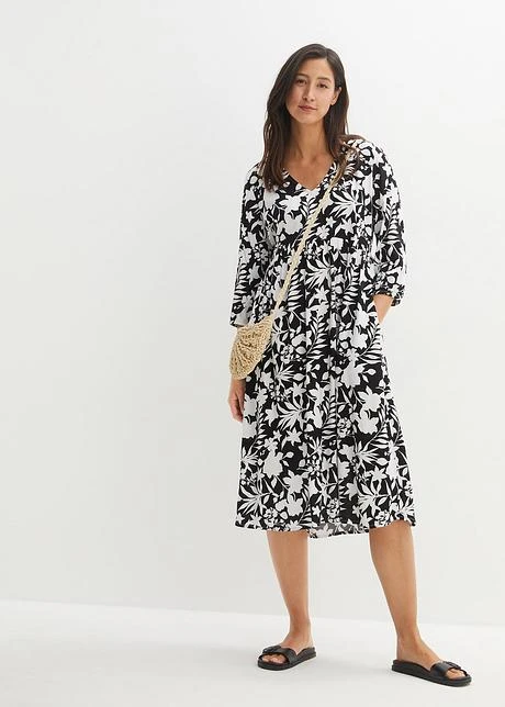 Robe Midi En Viscose Avec Poches 6 Robe Midi En Viscose Avec Poches - Afbeelding 4