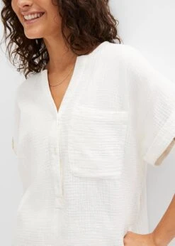 Blouse En Mousseline Avec Patte De Boutonnage Et Poche -Venus Mode Winkel 23079815 xlA7UaXB