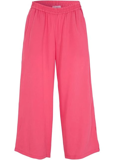 Pantalon Avec Taille Confortable Et Fente à La Base, En Lyocell 3 Pantalon Avec Taille Confortable Et Fente à La Base, En Lyocell