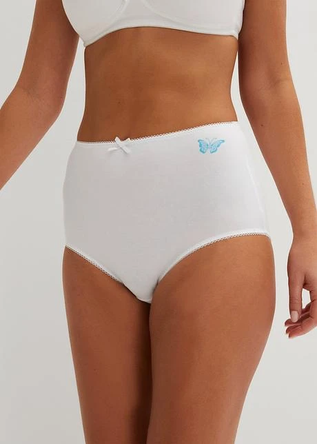 Lot De 3 Slips Taille Haute Avec Coton 4 Lot De 3 Slips Taille Haute Avec Coton - Afbeelding 2