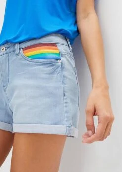 Rainbow Short En Jean Pride Avec Détail Drapeau 13 Rainbow Short En Jean Pride Avec Détail Drapeau -Venus Mode Winkel 23094691 B036WhoA