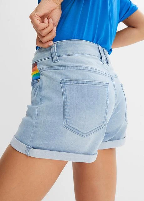 Rainbow Short En Jean Pride Avec Détail Drapeau 7 Rainbow Short En Jean Pride Avec Détail Drapeau - Afbeelding 5