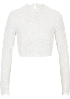 Blouse Dirndl En Dentelle, Manches Longues