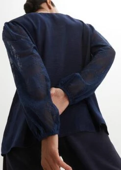 Blouse Avec Manches En Dentelle -Venus Mode Winkel 23099218 Qh4453QK