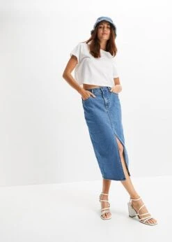 Rainbow Jupe En Jean Longue Avec Fente -Venus Mode Winkel 23100138 iHBoscka