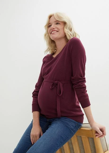 Pull De Grossesse 100% Coton Avec Lien à Nouer 5 Pull De Grossesse 100% Coton Avec Lien à Nouer - Afbeelding 3