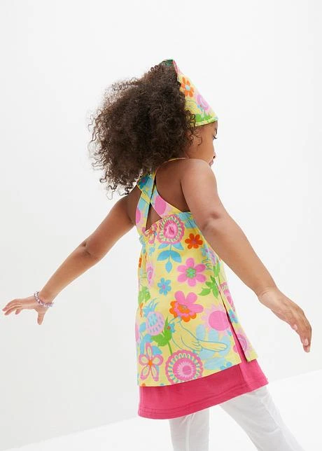 Robe Fille, Legging, Foulard (Ens. 3 Pces.) 6 Robe Fille, Legging, Foulard (Ens. 3 Pces.) - Afbeelding 4