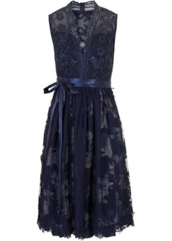 Dirndl Avec Broderie Et Jupe En Velours (Ens. 2 Pces.)