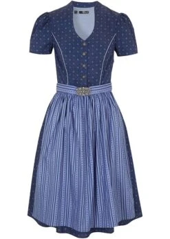 Robe Bavaroise Avec Tablier Longueur Genou (Ens. 2 Pces.) -Venus Mode Winkel 23109919 YffyfjKx