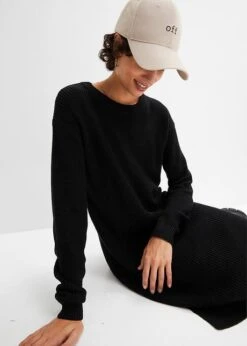 Robe Oversize En Maille Côtelée Avec Fentes Sur Les Côtés 14 Robe Oversize En Maille Côtelée Avec Fentes Sur Les Côtés -Venus Mode Winkel 23112238 1rlZyUFK